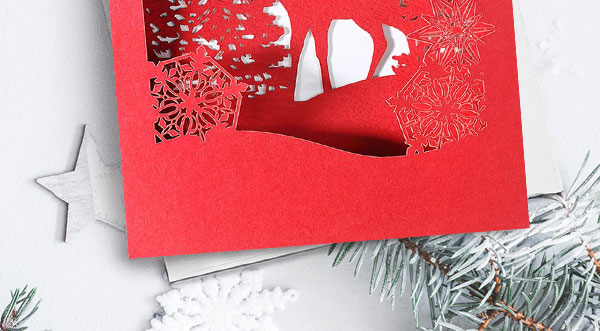 Red Reindeer Holiday Card
